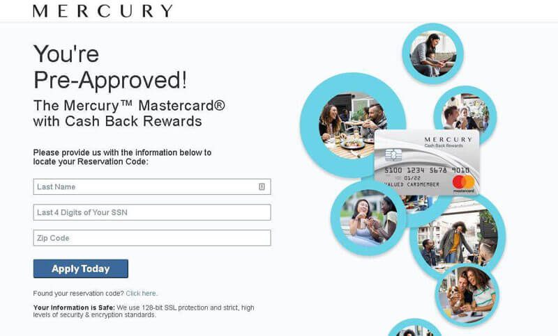 mercury card lost reservation code